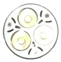 12 Volt DC LED Lampe E27 3x1 Watt Vorderansicht