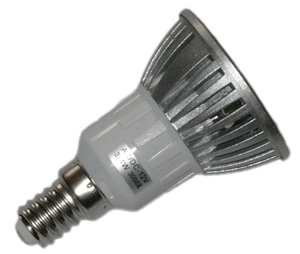 LED Lampe 3x1 Watt 12 Volt E14 Seitenansicht